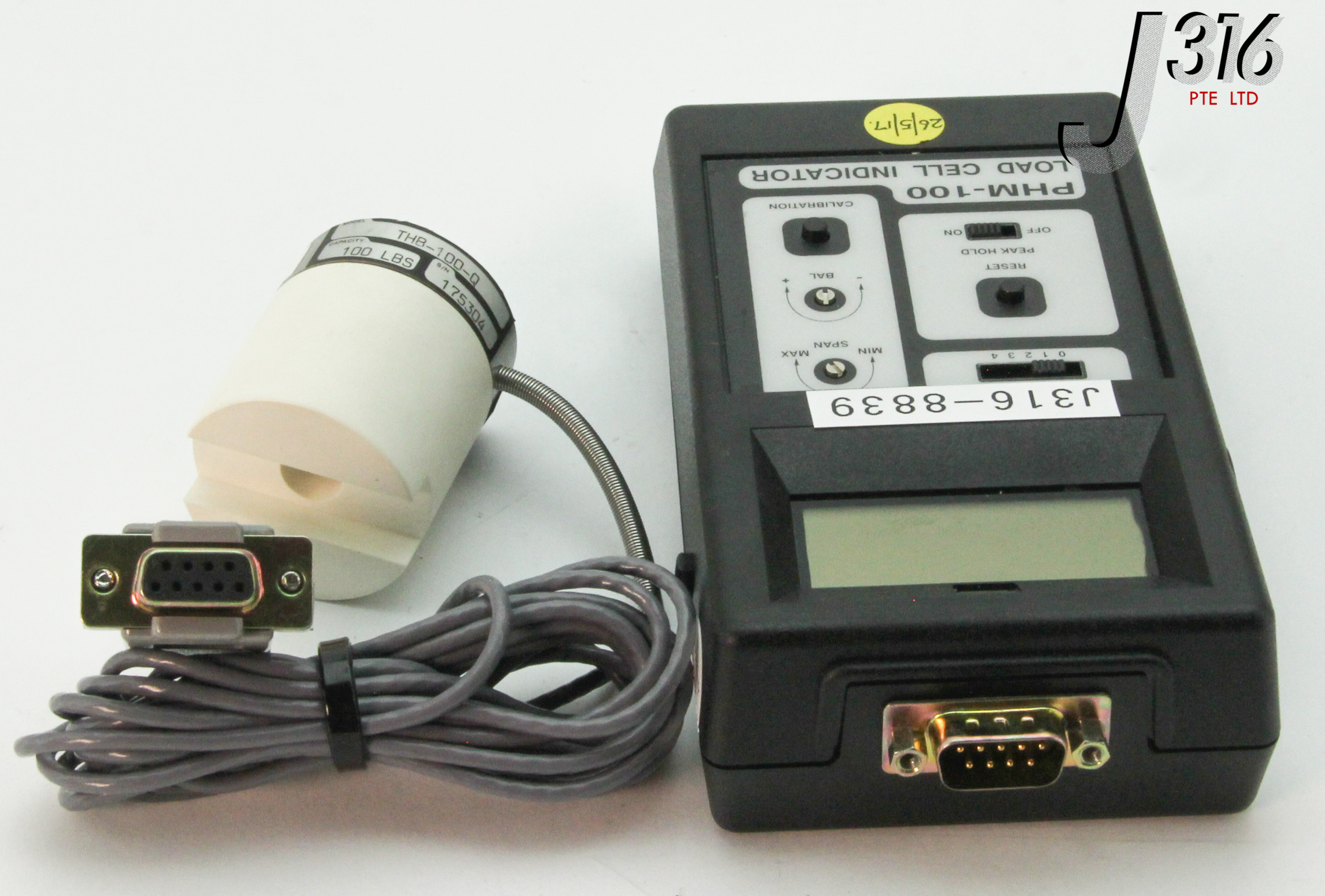 一二三 8839 TRANSDUCER TECHNIQUES LOAD CELL INDICATOR W/ LOAD CELL, THB